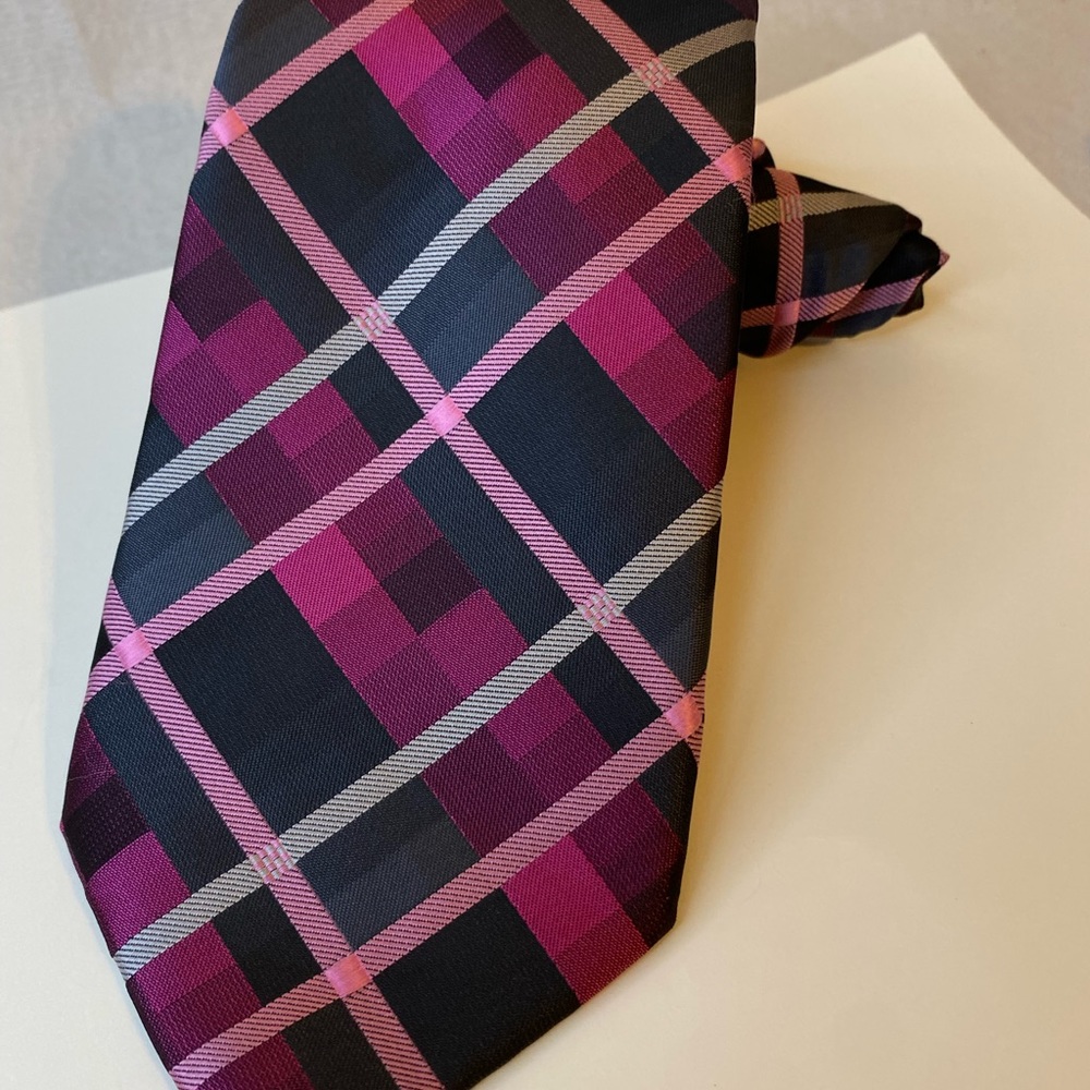 John Ashford Tie Hand Made Geometric